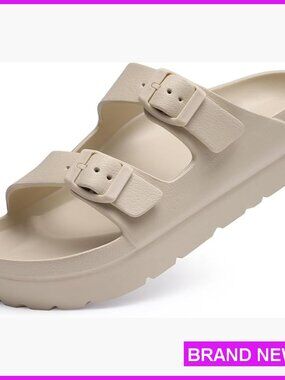 Platform Sandals Arch Support Chunky Slides Lightweight Summer Beach Comfortable